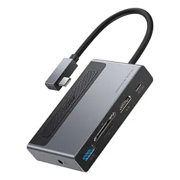 Адаптер USB Хаб Baseus Magic Multifunctional Type-C HUB with Retractable Clip Standard Edition CAHUB-DA0G - мініатюра 4