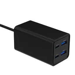 Зарядний пристрій Gembird 2xUSB-C PD65W + 2xUSB QC3.0 30W black (TA-UC-2A2C-PD65-01-BK) - мініатюра 4