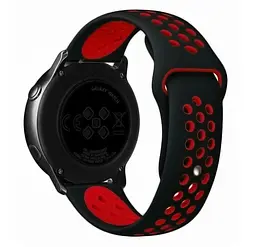 Спортивний ремінець Primo Perfor Sport годинника для Samsung Galaxy Watch Active/Active 2 Black Red - мініатюра 2