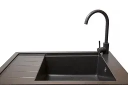 Кухонна мийка Romzha Patrat 78 Grafit RO43479, Графит - мініатюра 2