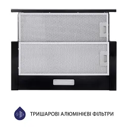 Витяжка телескопічна Minola HTLS 6234 BL 700 LED GLASS - мініатюра 3