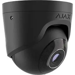 IP-камера Ajax дротова TurretCam, 8мп, 4мм, Poe, True WDR, IP 65, ІЧ 35м, аудіо, кут огляду 75° до 85°, купольна, чорна - мініатюра 2