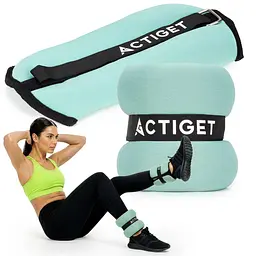 Обважнювачі-манжети для ніг та рук Actiget 2 x 1.5 кг ACT0129 Turquoise/Black - мініатюра 2
