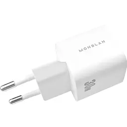 Мережевий зарядний пристрій Monblan Nano Series 30W USB-A + USB-C White [160735] - мініатюра 2