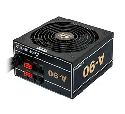 Блок живлення 650 Вт, Chieftec A90, Black, напiвмодульний, 80+ Standart, Active PFC, 140 мм, 3xMolex / 6xSATA / 2x6+2-pin / 1x20+4-pin / 1x4+4-pin, захист AFC/OCP/OPP/OTP/OVP/SCP/SIP/UVP (GDP-650C)