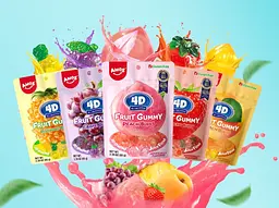Желейні цукерки Amos 4D Fruit Gummy Peach Burst 65г - мініатюра 6