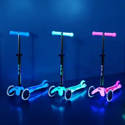 Самокат MICRO серії "Mini Deluxe Glow LED" – АРКТИЧНИЙ СИНІЙ (до 50 kg, 3-х колісний, світло) - мініатюра 10