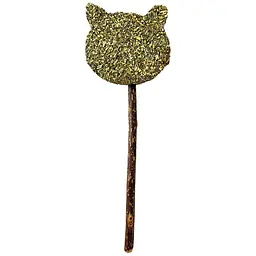 Іграшка для котів Croci Euphoria Stick Котяча мордочка з котячої м'яти на паличці зі срібної лози 14 см