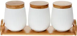 Набір банок Nouvelle Home Viola 3 банки Bona 38х12х16 см kuh0008069