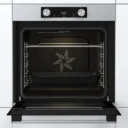 Духова шафа Gorenje електрична 77 л, A+, дисплей, нержавіюча сталь - мініатюра 2