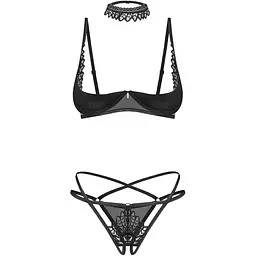 Комплект Obsessive Donarella M/L (чорний)