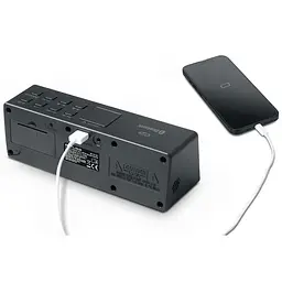 Радіо-годинник з USB Muse чорний (M-172 BT) - мініатюра 3