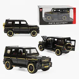 Колекційна металева модель позашляховика АвтоЕксперт Mercedes-Benz G65 AMG Brabus із золотими вставками, інерцією, світлом та звуком 1:24 - мініатюра 9