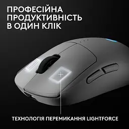 Комп'ютерна мишка Logitech G Pro 2 Lightspeed Wireless White (910-007302) - мініатюра 7