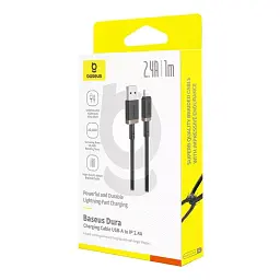 Кабель Baseus Dura Series Cable USB to Lightning 2.4A 1m P10377801U01-00 Black-Gold - мініатюра 6