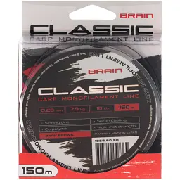 Волосінь Brain Classic Carp Line (dark brown) 150 м 0.28 мм 18 lb 7.9 кг - мініатюра 2