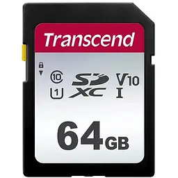 Карта пам'яті Transcend 64GB SDXC class 10 UHS-I U1 V10 (TS64GSDC300S)