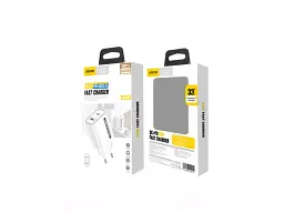 Мережевий зарядний пристрій Aspor A806 Fast Charger (USB/USB-C/3 A/33 W) White - мініатюра 3