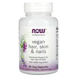 Веганська Добавка для Здоров’я Волосся, Шкіри та Нігтів Vegan Hair, Skin & Nails - 90 вег. капсул