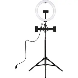 Кильцева USB RGBW LED лампа Puluz PKT3055B 10.2" + штатив 1.65 м