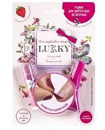 Набір дитячої косметики Lukky Полуничний бальзам для губ + лак, фуксія (T11188) - мініатюра 2