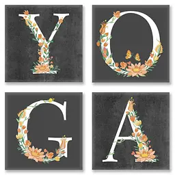 Набір для розпису за номерами. YOGA лофт 18*18 см*4 шт. CH118 - мініатюра 1
