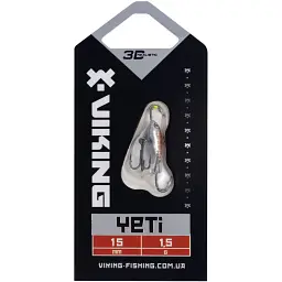 Балансир Viking Fishing Yeti Ice Jig 15mm 1.5g #12 Smoke Anchovy - мініатюра 2