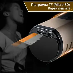 Бездротовий караоке-мікрофон Losso K6 Premium з вбудованим динаміком і Bluetooth Gold (18960) - мініатюра 5