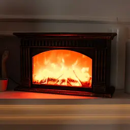 Камін декоративний з LED-підсвіткою 35*11.5*21 см, коричневий Yiwu 2026-CR-3-3 - мініатюра 2