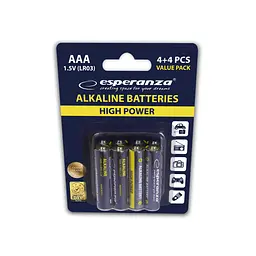 Батарейка Esperanza AAA LR03 Alkaline * 8 (EZB104) - мініатюра 2