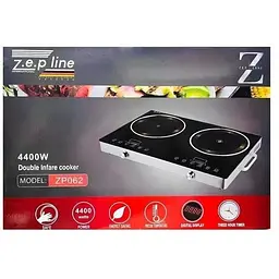 Плита настільна інфрачервона двоконфоркова кухонна Zepline ZP-062 склокераміка 4400Вт - мініатюра 6