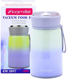 Термос харчовий Градієнт із нержавіючої сталі з ложкою Kamille 19,5 см kuh0006962 - мініатюра 5