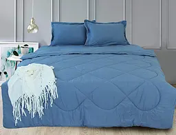 Комплект постільної білизни (Blue Grey) 2-спальний TAG tekstil pbe0028611 - мініатюра 1