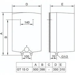Бойлер TIKI Mini P 15V9 (GT15OMINI_TIKI) (700188) - мініатюра 8