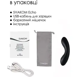 Кліторальний вібратор Svakom Echo Black - мініатюра 7