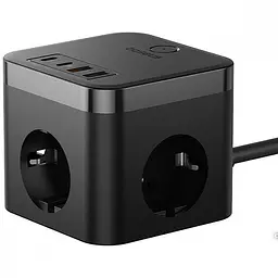 Мережевий фільтр Baseus PowerCombo Cube Power Strip 3xAC+2xUSB+2xType-C 30W (1.5m) - мініатюра 5
