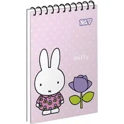 Зошит для записів Yes А7/80 од.спіраль Miffy flower ВДЛ