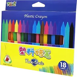 Олівці воскові CRAYONS DSCN3833-18, 18 кольорів