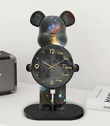 Настільний годинник Фігурка Ведмідь Bearbrick Космічні 30 см