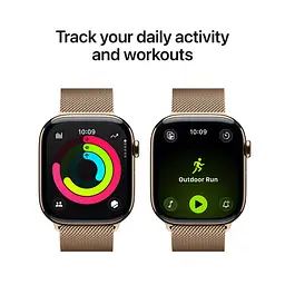 Смарт-годинник Apple Watch Series 11 GPS + Cellular 46mm Natural Tit. Case w. Natural Milanese Loop - M/L (MFD04) - мініатюра 4
