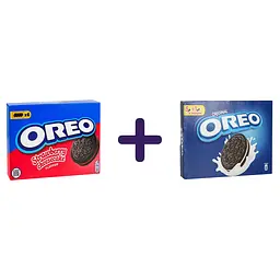 Набір: печиво Oreo зі смаком полуниці та чизкейка 228 г + печиво Oreo 228 г