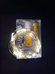 Новорічна гірлянда роса Brille на батарейках 50 LED 5 м теплого білого кольору  1977-07 - мініатюра 2