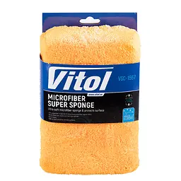 Губка для миття авто мікрофібра Vitol 200 x 140 x 7 мм (VSC-1557)