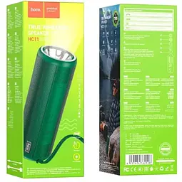 Портативна Bluetooth-колонка Hoco HC11 Bora sports BT акустика із ліхтариком темно-зелена - мініатюра 3