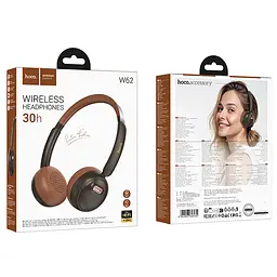 Накладні бездротові навушники W62 Verso retro Brown Hoco teh0030653 - мініатюра 4