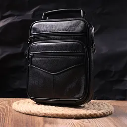 Шкіряна чоловіча сумка Vintage 20х24х6 см sum0023560 - мініатюра 8