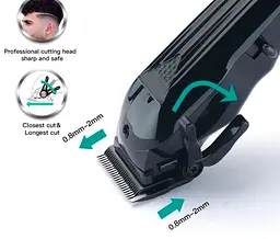 Машинка для стрижки волосся XPRO V-282 професійна акумуляторна з насадками чорна (40969-VGR-282) - мініатюра 3