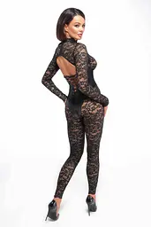 Комбінезон Noir Handmade F299 Enigma, XXL, мереживо, довгий рукав, імітація корсета, доступ - мініатюра 3
