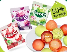 Китайські жувальні цукерки Orion Peelable Lychee Flavor Gummy Candy Лічі 17г - мініатюра 9