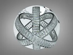 Розкішна стельова кришталева LED-люстра сферичної форми для зали Diasha 578/500CH, 100W, 5500 lm - мініатюра 7